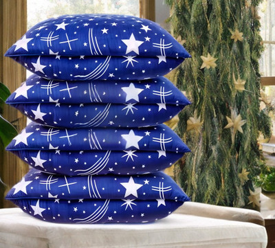 YPOLOIPO Polyester Fibre Sleeping Pillow Pack of 4 Solid LUXURY(Blue)