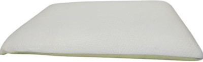 Wakeup India Memory Foam Solid Orthopaedic Pillow Pack of 1(White & Light Green)