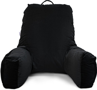 MY ARMOR Bear Reading Pillow/Bed Rest with Support Arms & Back Support for working in Bed Microfibre Solid Body Pillow Pack of 1(Black)