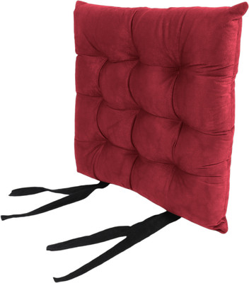GobindHandlooms Polyester Fibre Solid Cushion Pack of 1(Red)