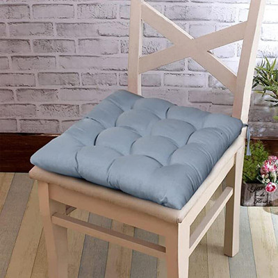 KUBER INDUSTRIES Microfibre Solid Chair Pad Pack of 1(Grey)