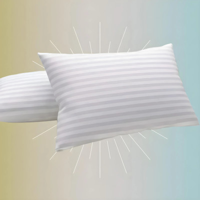 STOMIA Microfibre Sleeping Pillow Pack of 2 Abstract STOMIA LUXURY SOFT PILLOW(White)