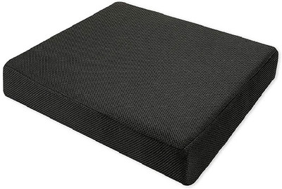 ORCHEED 18x18x3 Inch Orthopedic Medium Firm High Resilience Indoor Chair Square Cushion- Memory Foam Solid Chair Pad Pack of 1(Black)