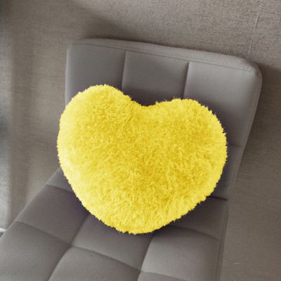 PriMaryHoMe Microfibre Solid Cushion Pack of 1(Yellow)