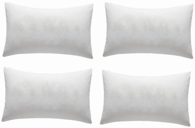 RomancePillow Polyester Fibre Solid Sleeping Pillow Pack of 4(White)