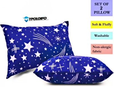 YPOLOIPO LUXURY Polyester Fibre Solid Sleeping Pillow Pack of 2(Blue)