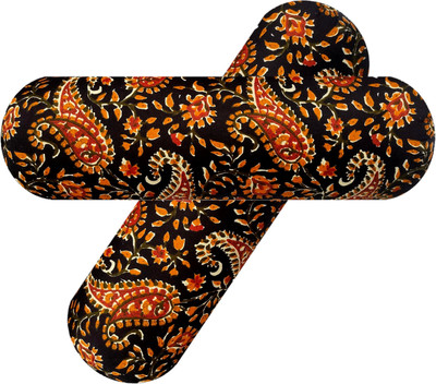 Changers Microfibre Bolster Pack of 2 Floral(Black, Multicolor1)