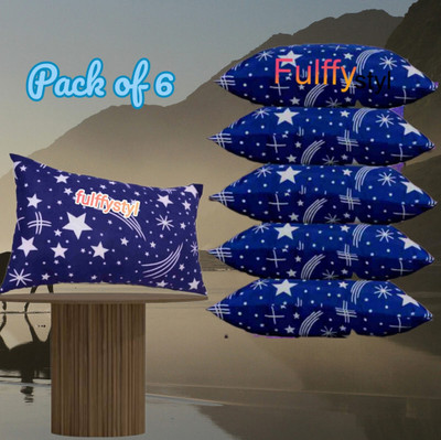 fulffystyl SOFT Microfibre Abstract Sleeping Pillow Pack of 6(Blue)