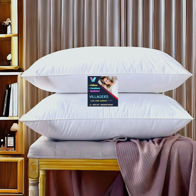 Gaulpastore LUXURY Microfibre Abstract Sleeping Pillow Pack of 2(White)