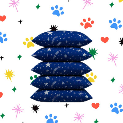 CATHROL Polyester Fibre Sleeping Pillow Pack of 5 Abstract 5 Pillows(Blue)