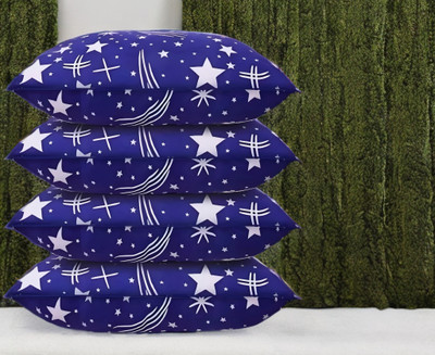 YPOLOIPO LUXURY Polyester Fibre Solid Sleeping Pillow Pack of 4(Blue)