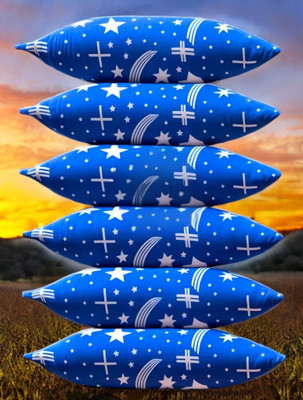 YPOLOIPO Polyester Fibre Sleeping Pillow Pack of 6 Solid LUXURY(Blue)