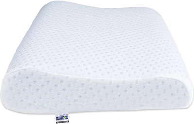 METRON Toddler Kids Soft Pillow for Sleeping Memory Foam Solid Orthopaedic Pillow Pack of 1(White)