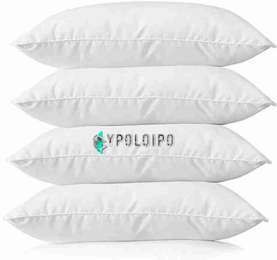 YPOLOIPO LUXURY Polyester Fibre Abstract Sleeping Pillow Pack of 4(White)