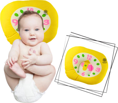 White Bubble White Bubble Newborn Takiya Polyester Fibre Alphanumeric Baby Pillow Pack of 1(Yellow)