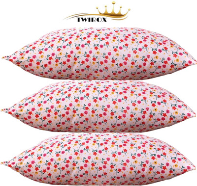 TWIROX LUXURY Polyester Fibre Floral Sleeping Pillow Pack of 3(Multicolor)