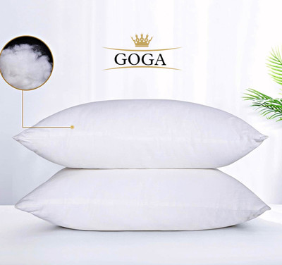 GOGA Cotton Sleeping Pillow Pack of 2 Solid LUXURY(White)