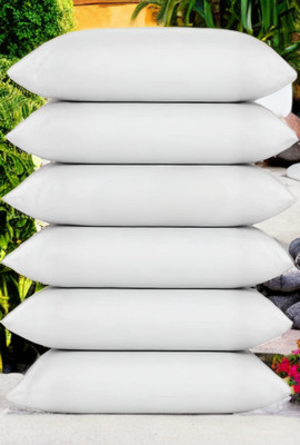 YPOLOIPO Polyester Fibre Sleeping Pillow Pack of 6 Solid LUXURY(White)