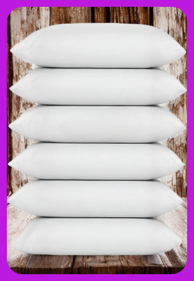 Urmila Creation Microfibre Sleeping Pillow Pack of 6 Solid LUXURY(White)
