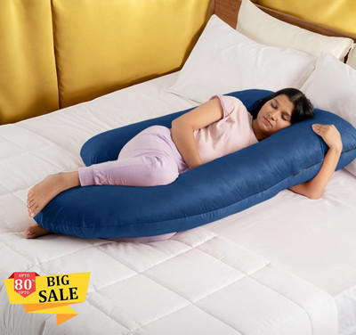 THUKRAN Microfibre Pregnancy Pillow Pack of 1 Solid(Blue)