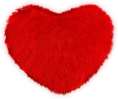 ME&YOU Heart Shape Pillow Microfibre Solid Cushion Pack of 1(Red)