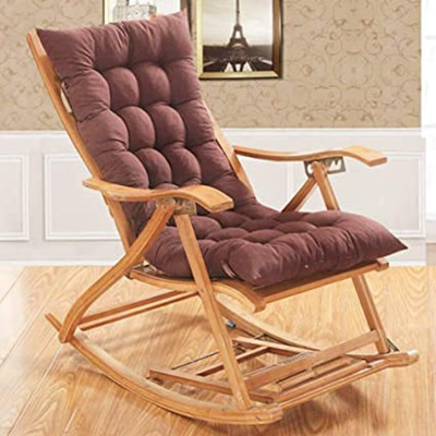 cm great Cotton Chair Pad Pack of 1 Solid(ROYAL BROWN)