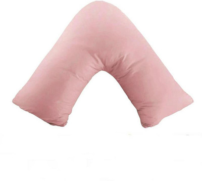 Mom's Moon Side Sleeping Pillow/Stomach Sleeping Pillow Microfibre Solid Sleeping Pillow Pack of 1(Light Pink)