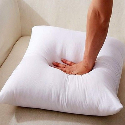 Anand Creative Store Polyester Fibre Cushion Pack of 5 Solid(White)