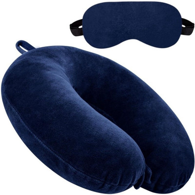 JSR Fashion Polyester Fibre Abstract Travel Pillow Pack of 1(Multicolor)