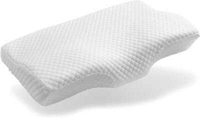 manshav Home Furnishing Memory Foam Solid Orthopaedic Pillow Pack of 4(White)