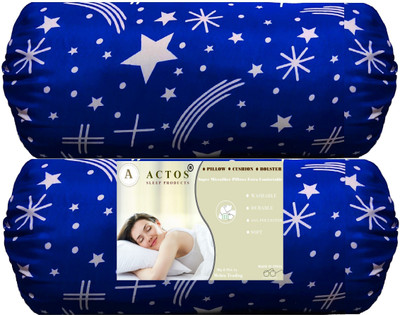 ACTOS Microfibre Abstract Bolster Pack of 2(Blue)