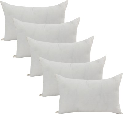 REST NEST Microfibre Solid Sleeping Pillow Pack of 5(White)