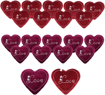 HOMESTIC by Kuber Industries Microfibre Cushion Pack of 20 Abstract(Red, Maroon)