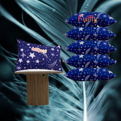 fulffystyl Microfibre Sleeping Pillow Pack of 6 Abstract SOFT(Blue)