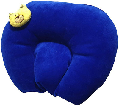 Omvista Microfibre Solid Sleeping Pillow Pack of 1(Dark Blue)