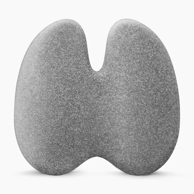 Twinkido Memory Foam Solid Cushion Pack of 1(Grey)