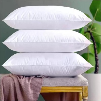 YABAN LUXURY Polyester Fibre Abstract Sleeping Pillow Pack of 3(White)