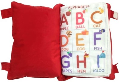 DearJoy Luxury Microfibre Animals Baby Pillow Pack of 1(Red, White)