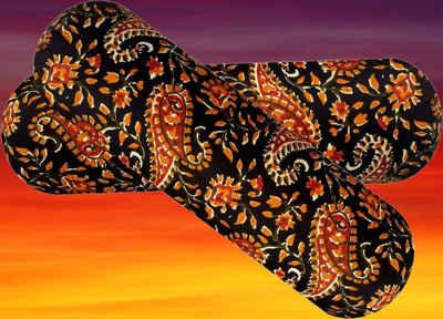 KIXTA Microfibre Bolster Pack of 2 Solid(Multicolor)