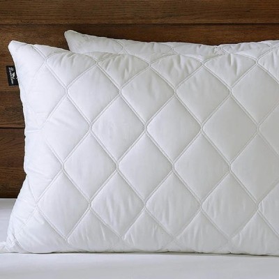 Dream Homme Down Alternative Luxury Quilted Microfibre Solid Sleeping Pillow Pack of 2(White)