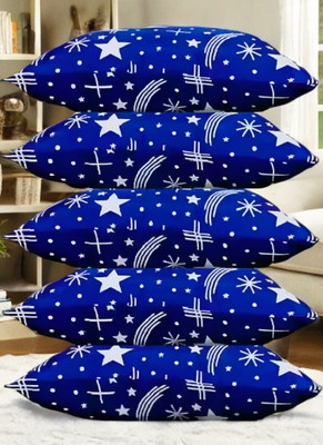 YPOLOIPO Polyester Fibre Sleeping Pillow Pack of 5 Solid LUXURY(Blue)