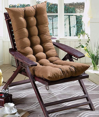 Keshav Pharma Cotton Chair Pad Pack of 1 Solid Rocking Chairpad(Brown)