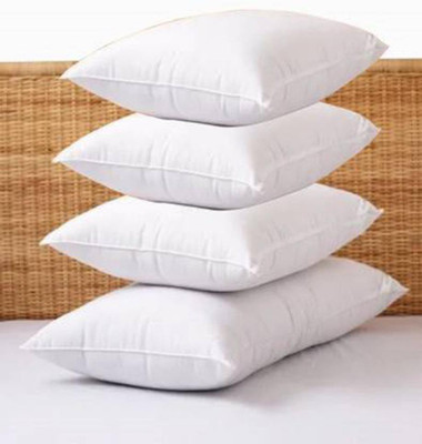 ROYALREOX Microfibre Solid Sleeping Pillow Pack of 4(White)