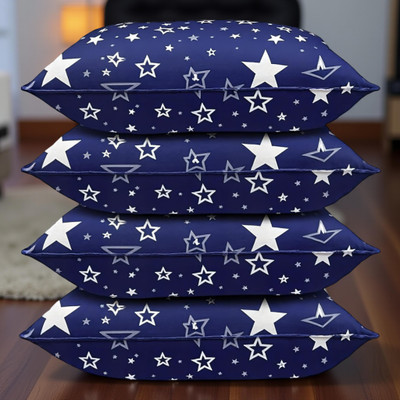 CIEZAR Microfibre Solid Sleeping Pillow Pack of 4(Blue)