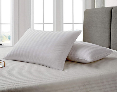 ESSAN FABRIX Polyester Fibre Sleeping Pillow Pack of 2 Solid Premium(White)
