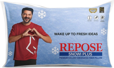 Repose NA Polyester Fibre Solid Sleeping Pillow Pack of 1(White)