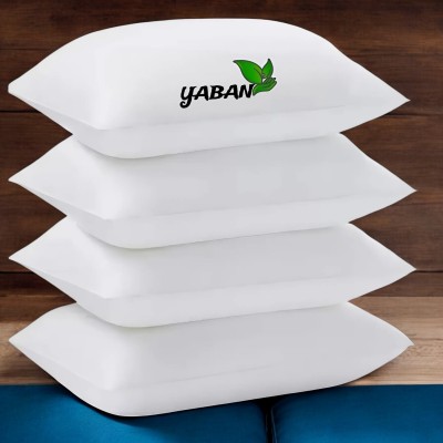 YABAN LUXURY Microfibre Abstract Sleeping Pillow Pack of 4(White)