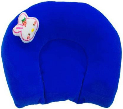 BabeDesk Foam Solid Baby Pillow Pack of 1(Blue)