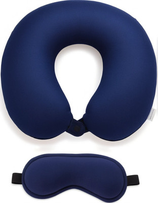 Soo Jaoo FTPwithEyeMaskNBlue Neck Pillow & Eye Shade(Dark Blue)