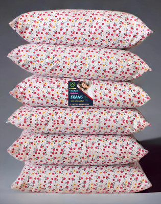 ERANC LUXURY Polyester Fibre Abstract Sleeping Pillow Pack of 6(Multicolor)